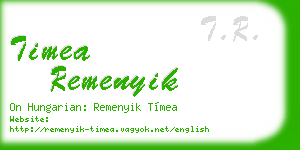 timea remenyik business card
